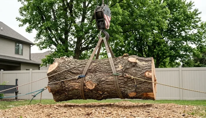 Crane Assisted Tree Removal